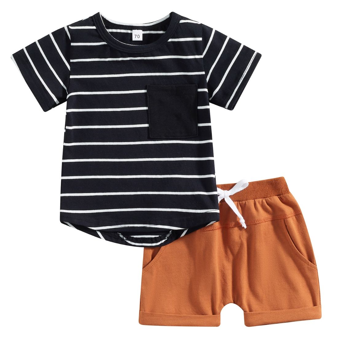 Striped Pocket Tee Baby Boy Set