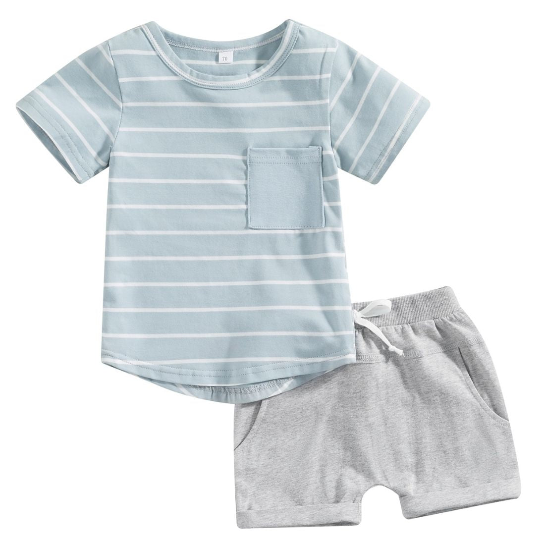 Striped Pocket Tee Baby Boy Set