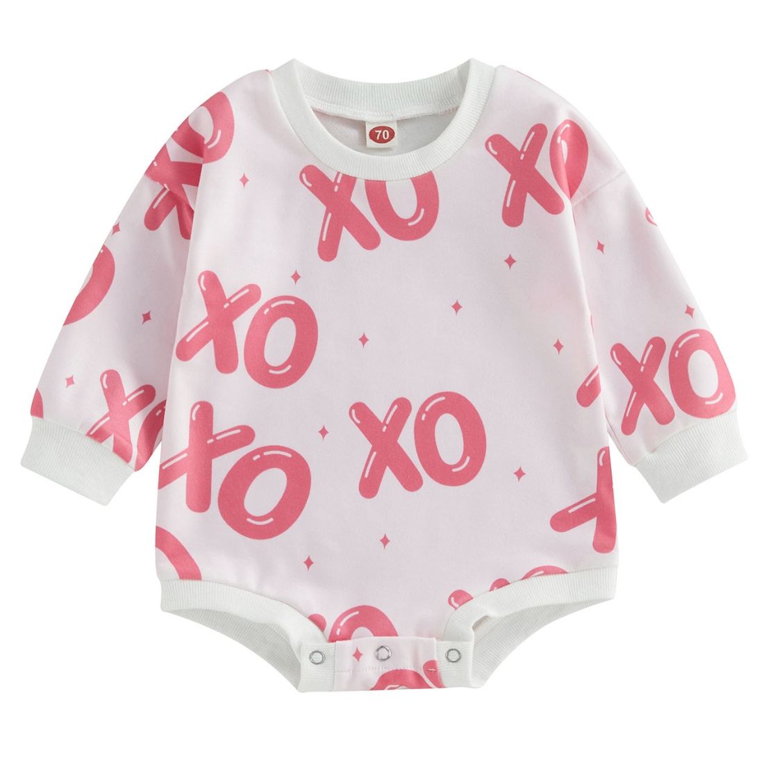 XOXO Print Valentine Love Baby Bodysuit