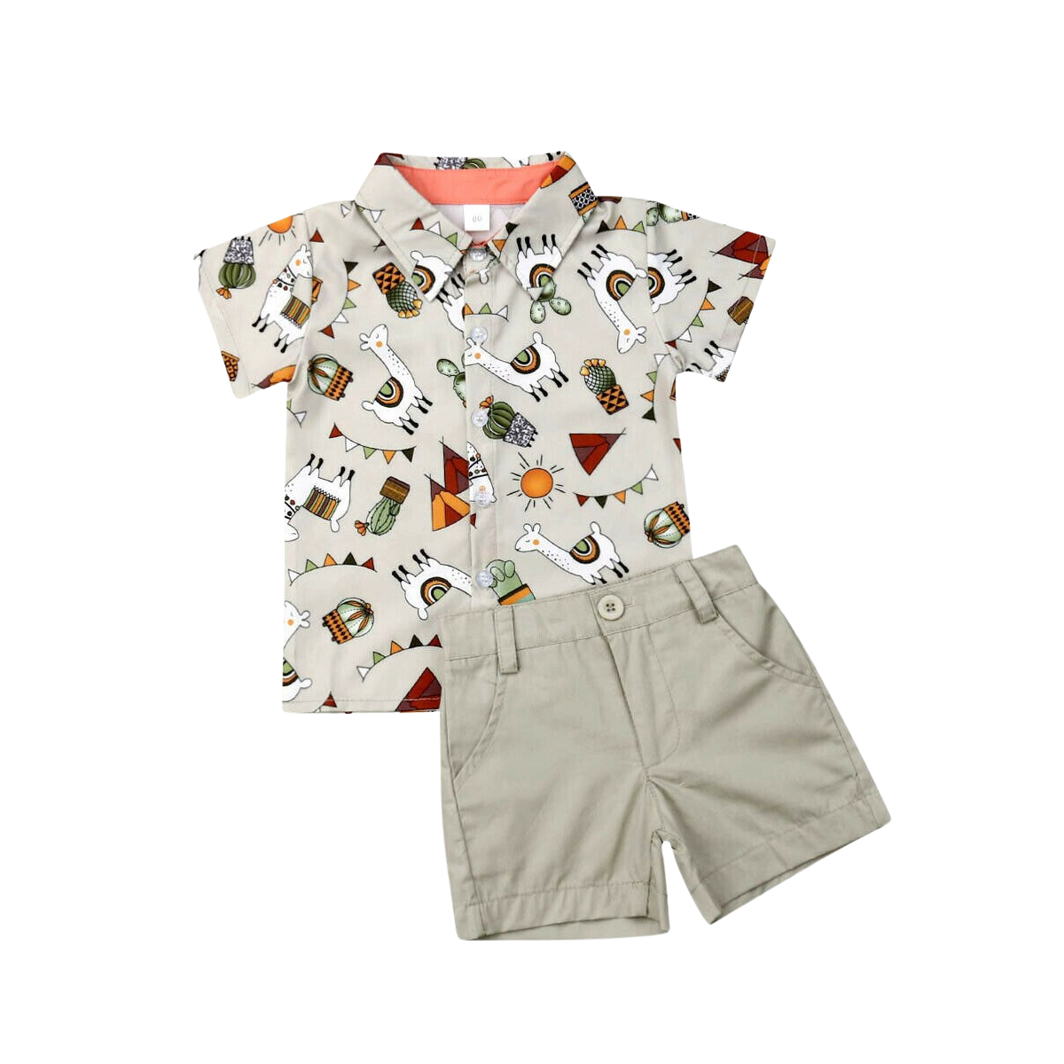 Alpaca Khaki Chino Toddler Clothing Set