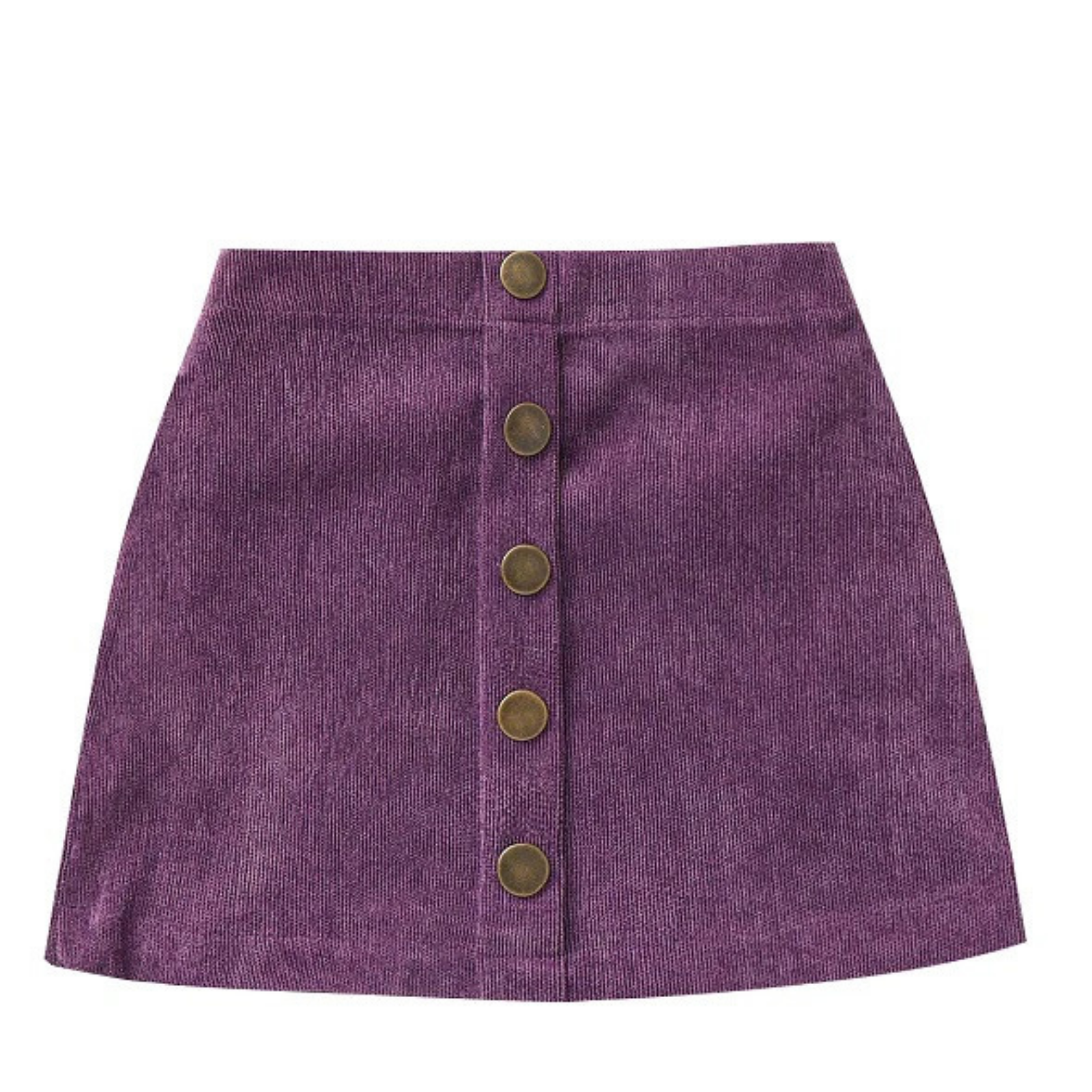 Knee Length Corduroy Skirt | Purple