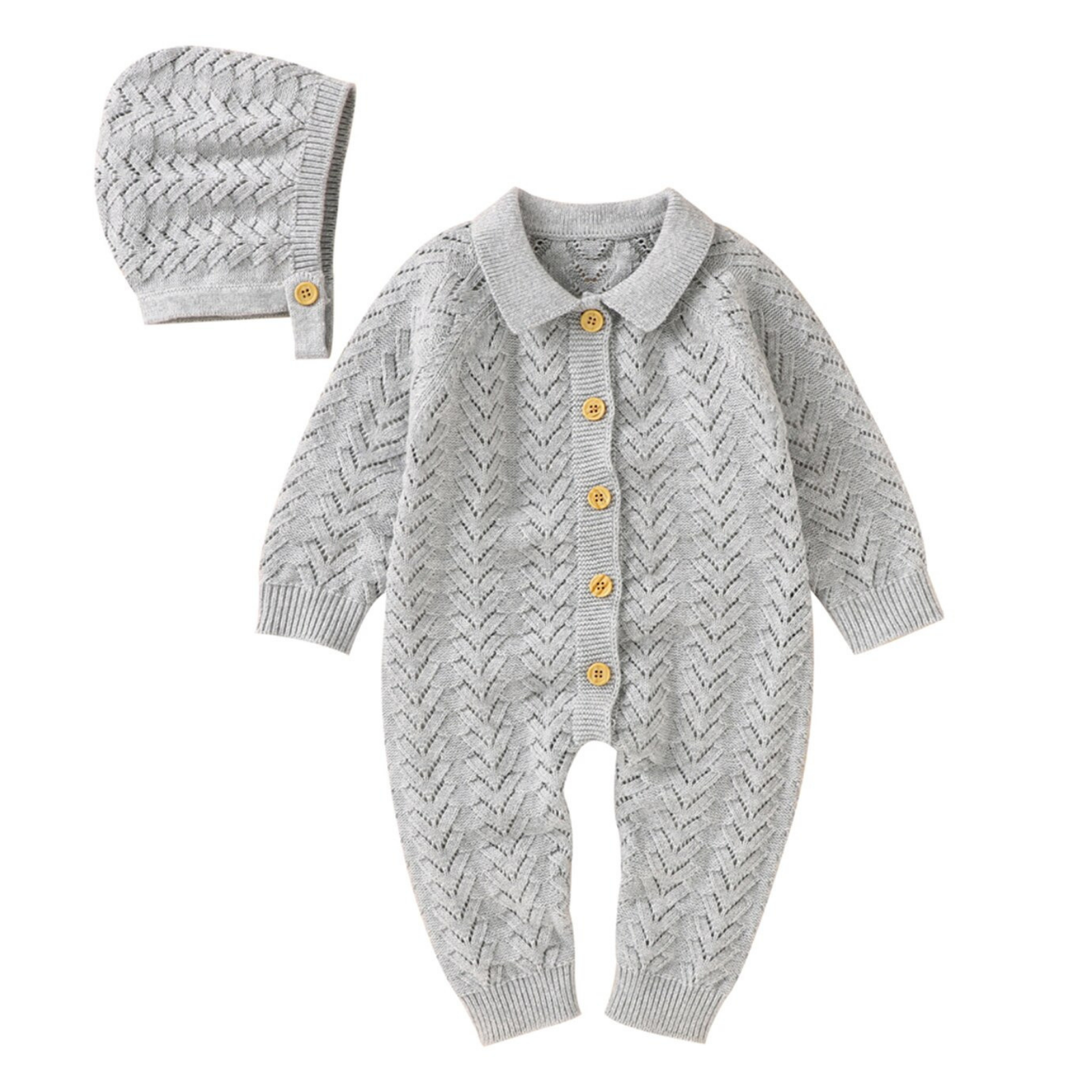 Knit Weave Baby Jumpsuit Clothing Set