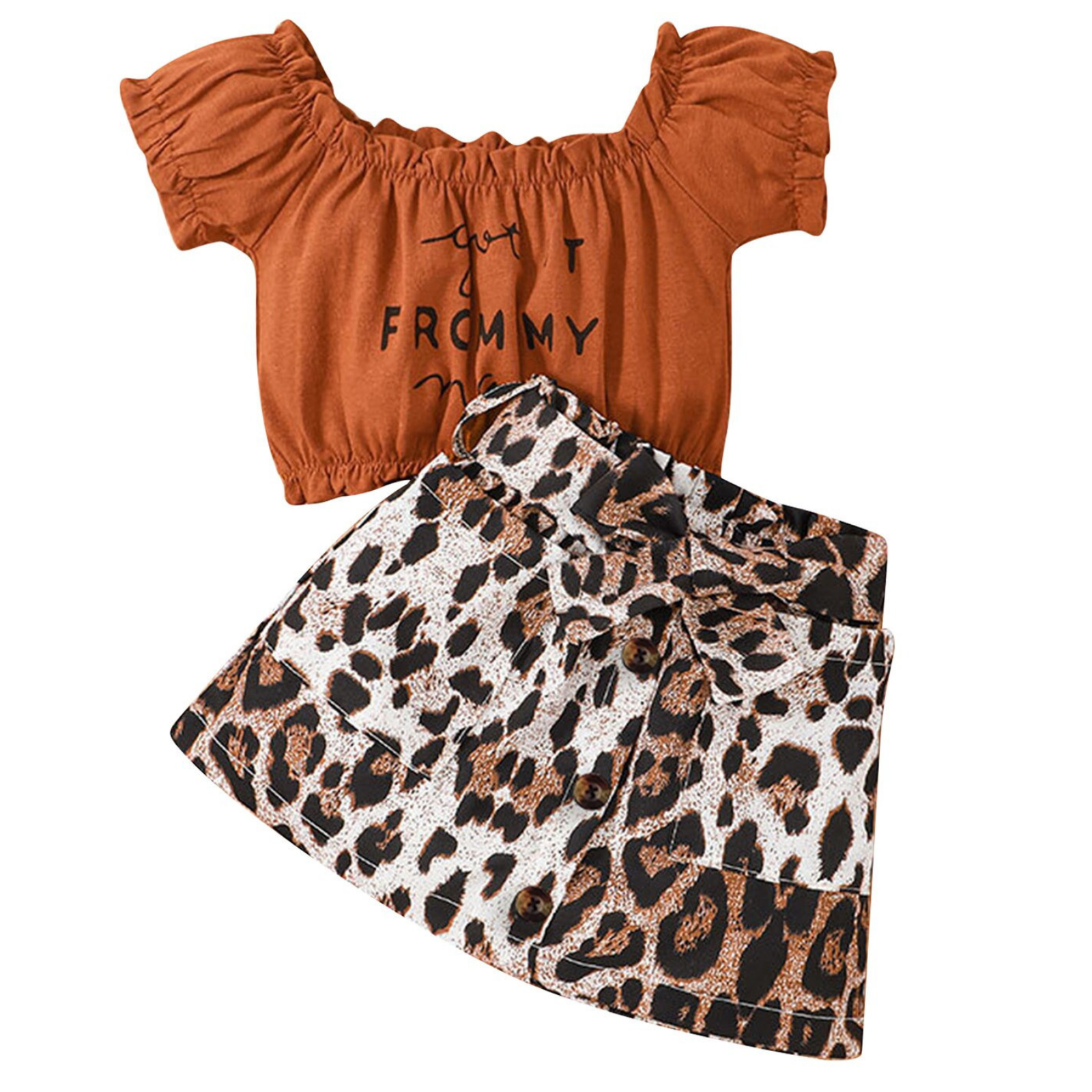Frill Crop & Leopard Skirt