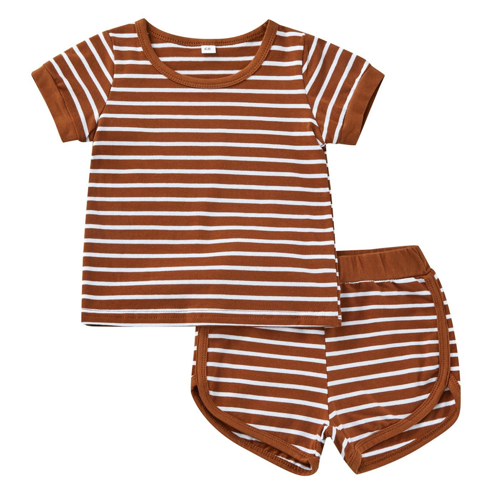 Striped Tee & Shorts Set