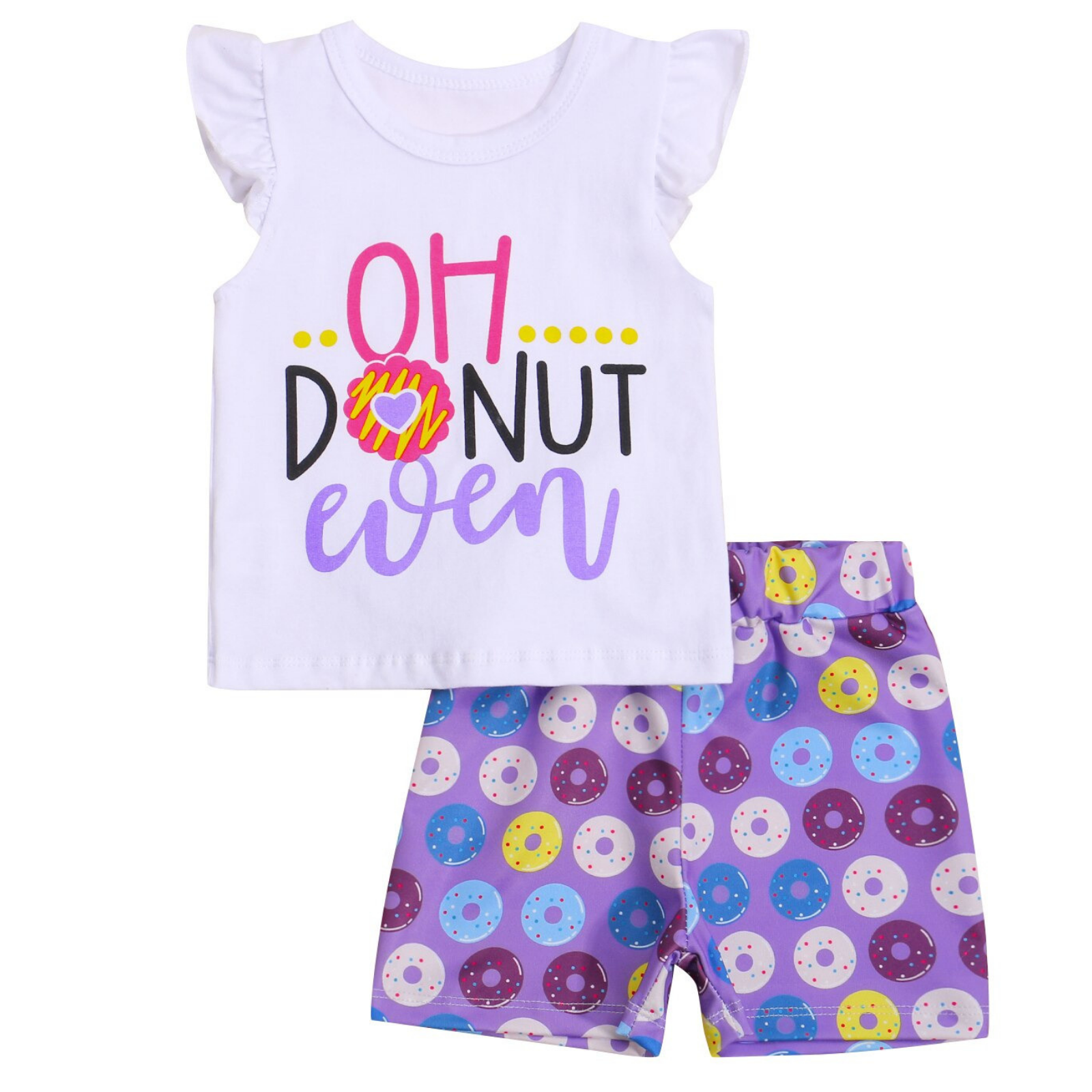Donut Win Top & Donut Shorts Set