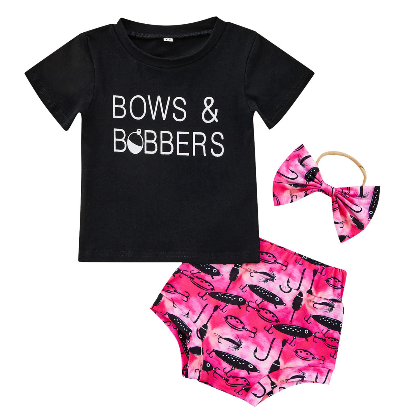 Bow's & Bobbers Tee & Bloomers Set