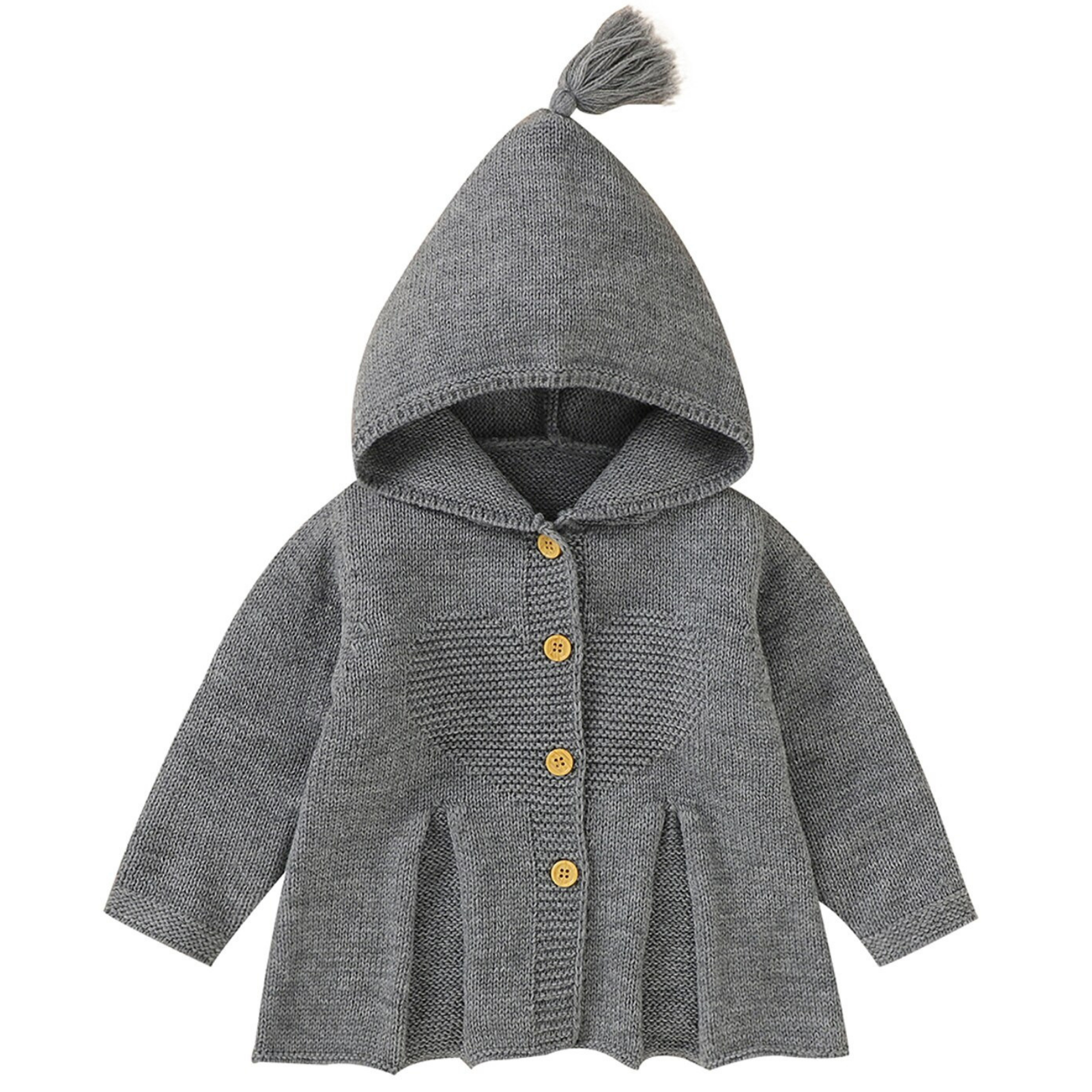 Hooded Knitted Coat
