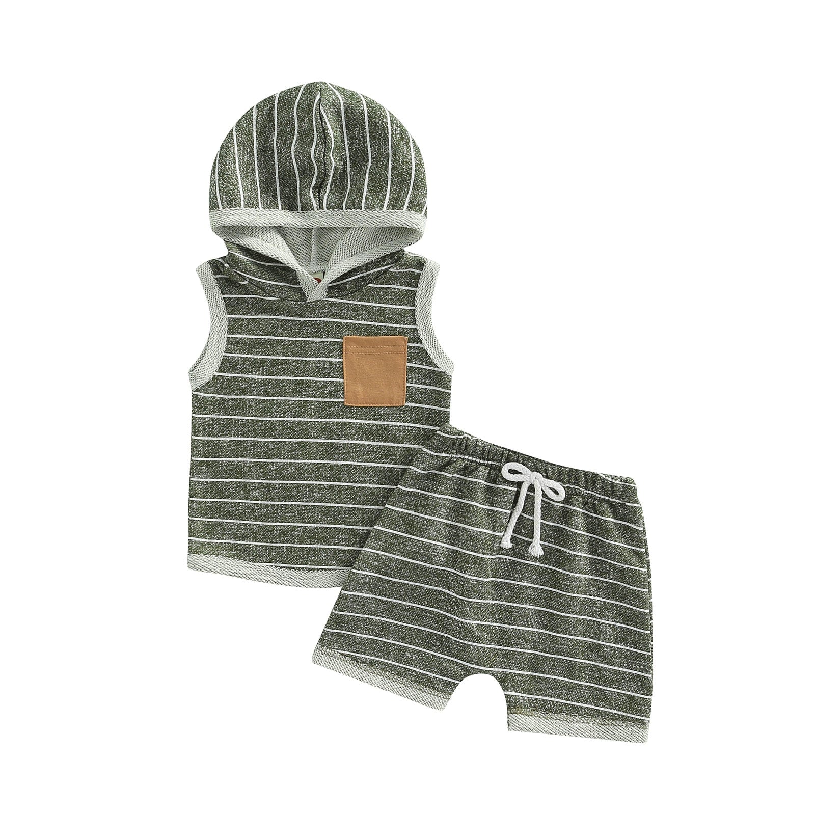 Striped Hoodie Matching Baby Clothing Set