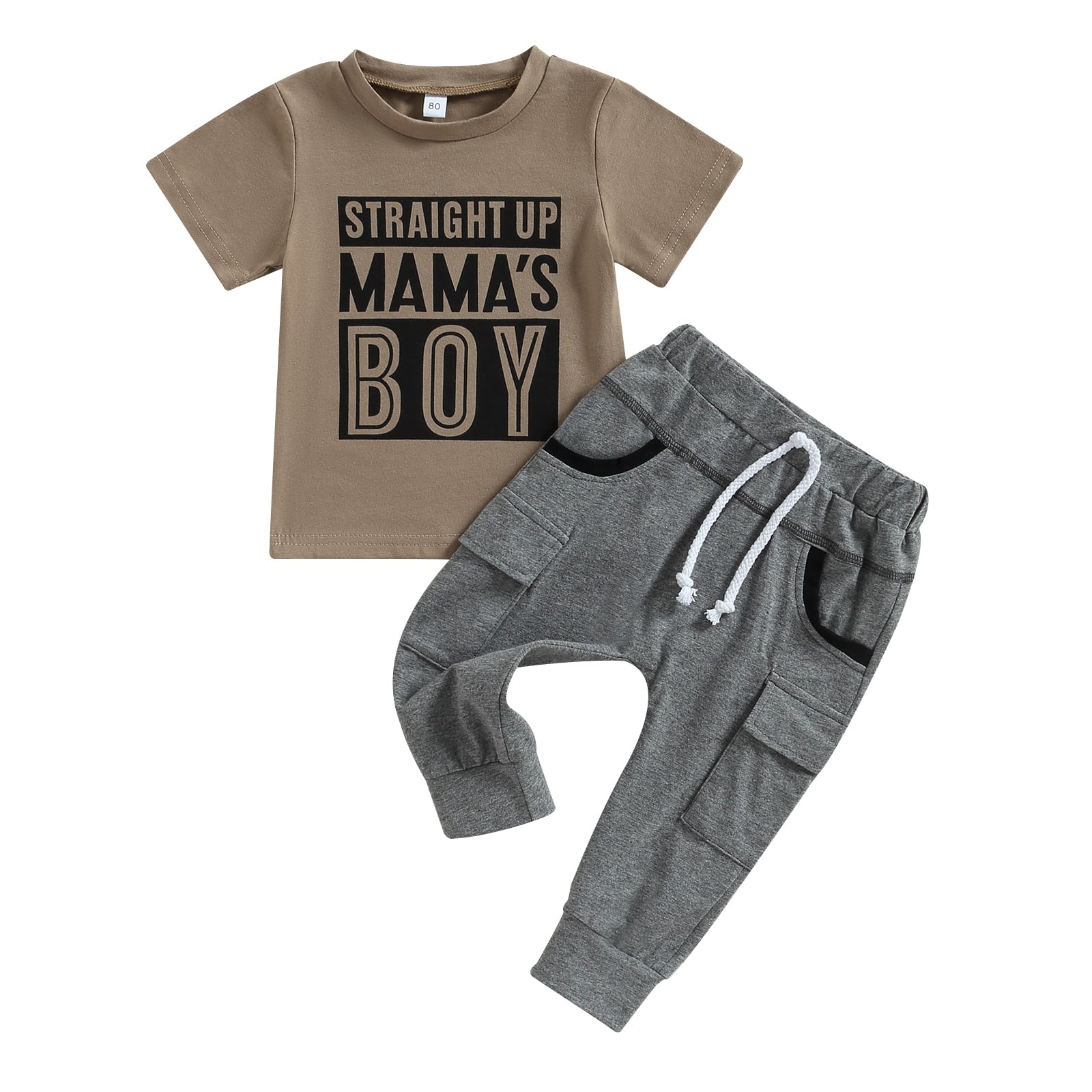 Mama's Boy Cargo Baby Clothing Set