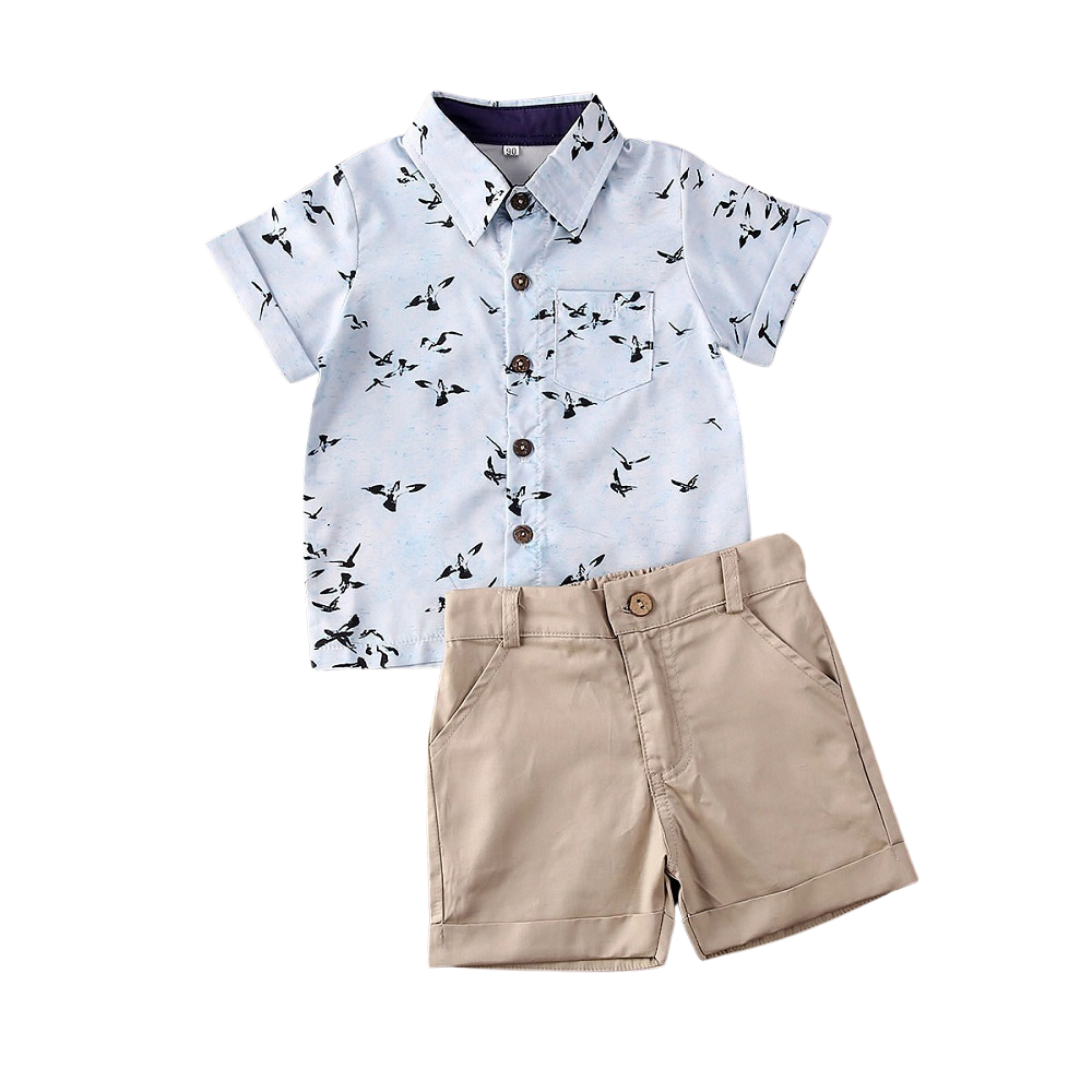 Summer Seagulls Shirt & Shorts Set