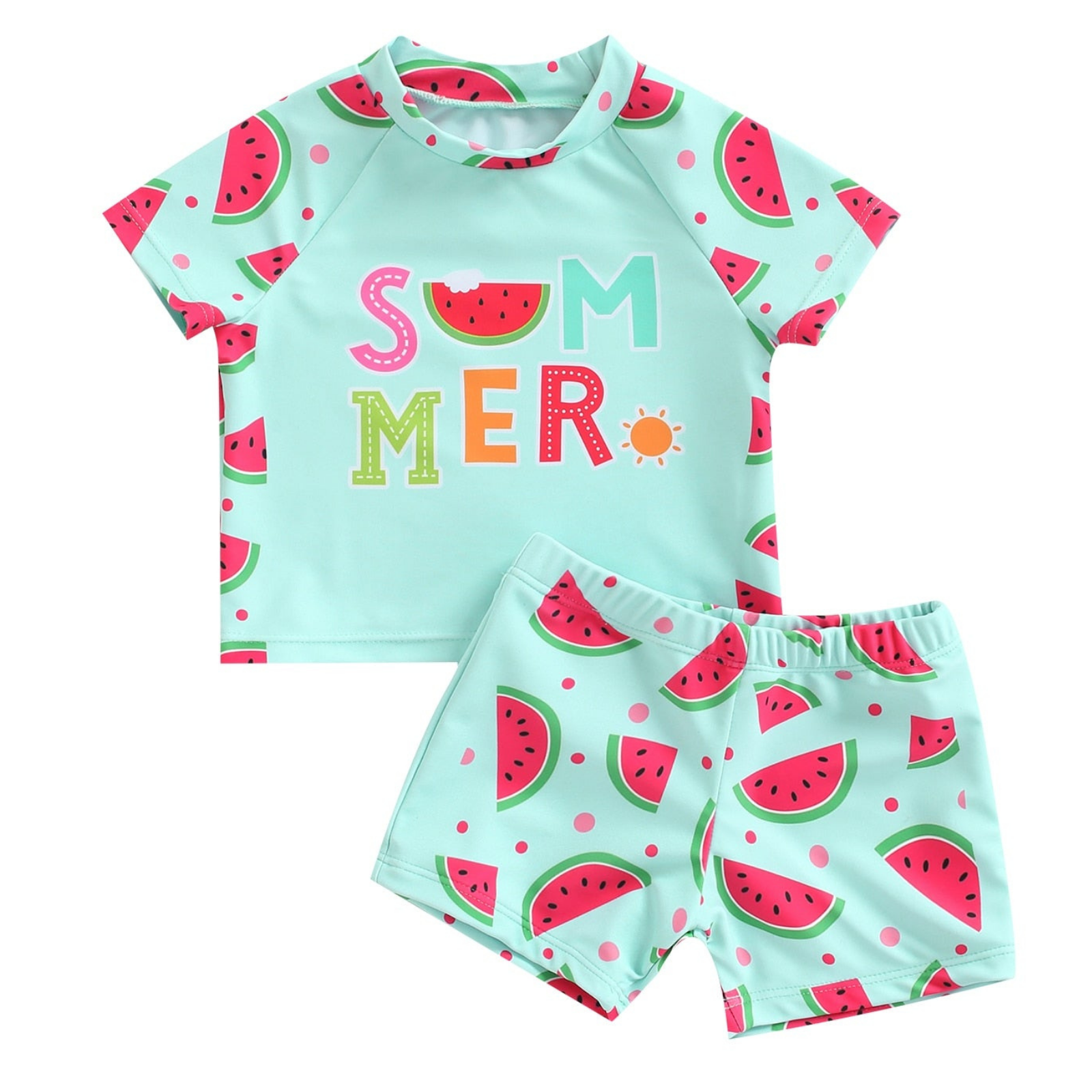 Summer Watermelons Rash & Shorts Set