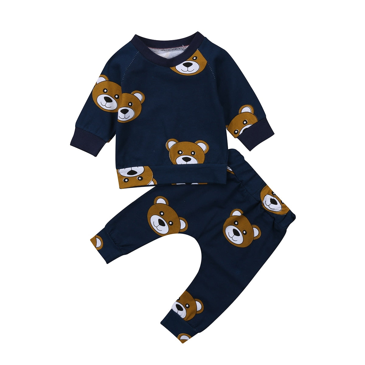 Bear Pattern Clothing Baby Set